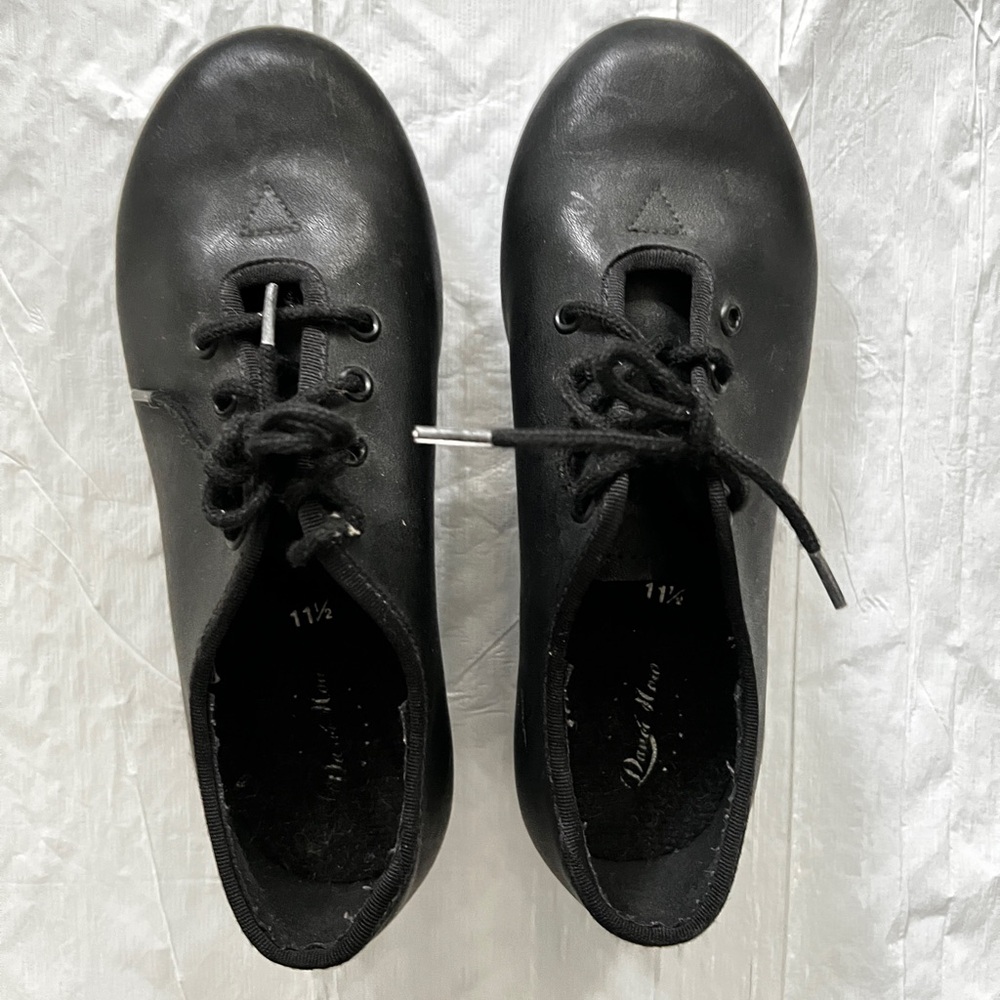 Bloch Techno Tap Dance Shoes Black Lace Up kid's Size 11 1/2 oxford style